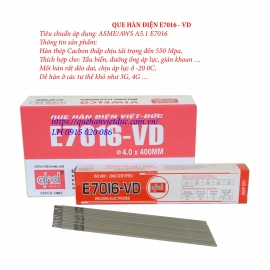 Que hàn E7016 - Việt Đức